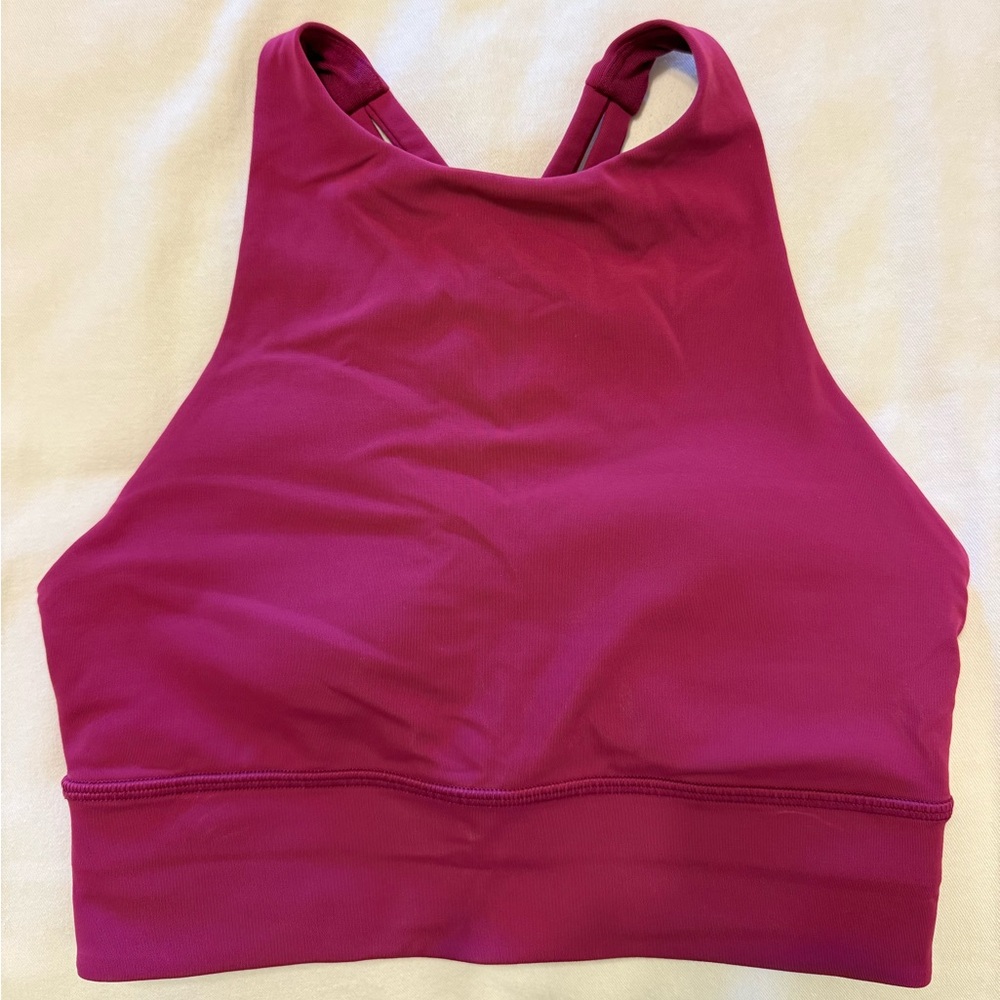 Lulu Lemon Women's High Neck Sports Bra - Pink